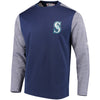 Seattle Mariners Majestic Authentic Collection On-Field Tech Fleece Pullover Sweatshirt - Navy