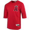 Los Angeles Angels Majestic Authentic Collection On-Field 3/4-Sleeve Batting Practice Jersey - Red