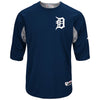 Detroit Tigers Majestic Authentic Collection On-Field 3/4-Sleeve Batting Practice Jersey/Gray