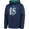 Seattle Mariners Majestic Authentic Collection Team Icon Streak Fleece Pullover Hoodie - Navy/Aqua