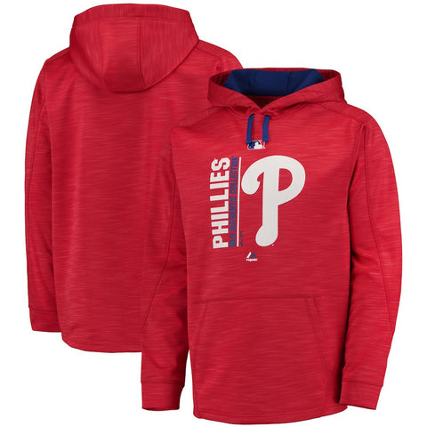Philadelphia Phillies Majestic Authentic Collection Team Icon Streak Fleece Pullover Hoodie - Red/Royal