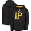 Pittsburgh Pirates Majestic Authentic Collection Team Icon Streak Fleece Pullover Hoodie - Black/Gold