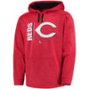 Cincinnati Reds Majestic Authentic Collection Team Icon Streak Fleece Pullover Hoodie - Red/Black