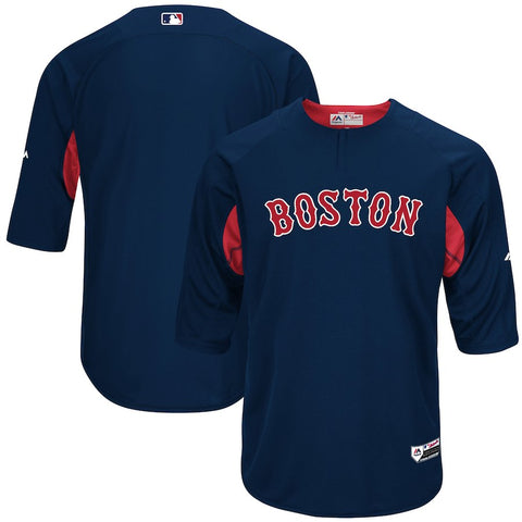 Boston Red Sox Majestic Authentic Collection On-Field 3/4-Sleeve Batting Practice Jersey/Red