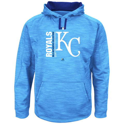Kansas City Royals Majestic Authentic Collection Team Icon Streak Fleece Pullover Hoodie/Royal