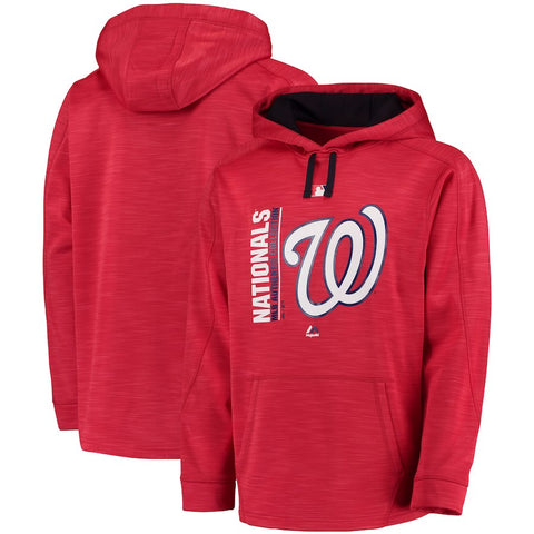 Washington Nationals Majestic Authentic Collection Team Icon Streak Fleece Pullover Hoodie - Red/Navy