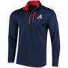 Atlanta Braves Majestic Half-Zip Pullover Top - Navy