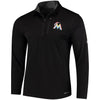 Miami Marlins Majestic Half-Zip Pullover Top - Black