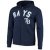 Tampa Bay Rays Majestic Come Back Win Fleece Full-Zip Hoodie - Navy