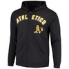 Oakland Athletics Majestic Come Back Win Fleece Full-Zip Hoodie - Black