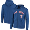 Texas Rangers Majestic Come Back Win Fleece Full-Zip Hoodie - Royal