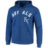 Kansas City Royals Majestic Come Back Win Fleece Full-Zip Hoodie - Royal