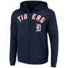Detroit Tigers Majestic Come Back Win Fleece Full-Zip Hoodie - Navy