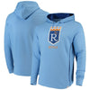 Kansas City Royals Majestic Cooperstown Left/Righty Pullover Hoodie - Light Blue/Royal