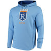Kansas City Royals Majestic Cooperstown Left/Righty Pullover Hoodie - Light Blue/Royal