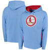 St. Louis Cardinals Majestic Cooperstown Left/Righty Pullover Hoodie - Light Blue
