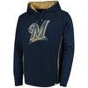 Milwaukee Brewers Majestic Lefty/Righty Pullover Hoodie - Navy