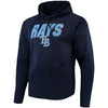 Tampa Bay Rays Majestic Synthetic Fleece Pullover Hoodie - Navy
