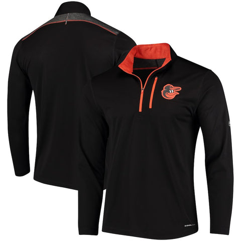 Baltimore Orioles Majestic Half-Zip Pullover Top - Black