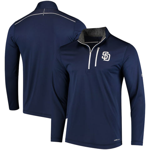 San Diego Padres Majestic Half-Zip Pullover Top - Navy