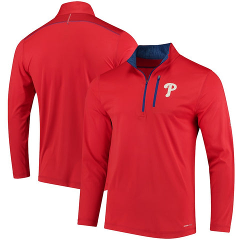 Philadelphia Phillies Majestic Half-Zip Pullover Top - Red