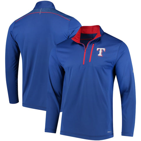 Texas Rangers Majestic Half-Zip Pullover Top - Royal