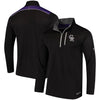 Colorado Rockies Majestic Half-Zip Pullover Top - Black