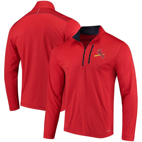St. Louis Cardinals Majestic Half-Zip Pullover Top - Red