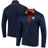 Detroit Tigers Majestic Half-Zip Pullover Top - Navy