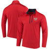 Washington Nationals Majestic Half-Zip Pullover Top - Red