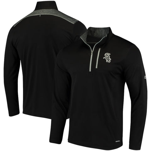 Chicago White Sox Majestic Half-Zip Pullover Top - Black