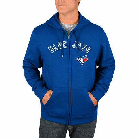 Toronto Blue Jays Majestic Come Back Win Fleece Full-Zip Hoodie - Royal