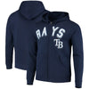 Tampa Bay Rays Majestic Come Back Win Fleece Full-Zip Hoodie - Navy