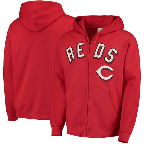 Cincinnati Reds Majestic Come Back Win Fleece Full-Zip Hoodie - Red