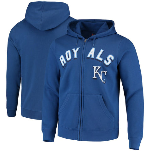 Kansas City Royals Majestic Come Back Win Fleece Full-Zip Hoodie - Royal