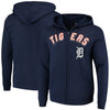 Detroit Tigers Majestic Come Back Win Fleece Full-Zip Hoodie - Navy
