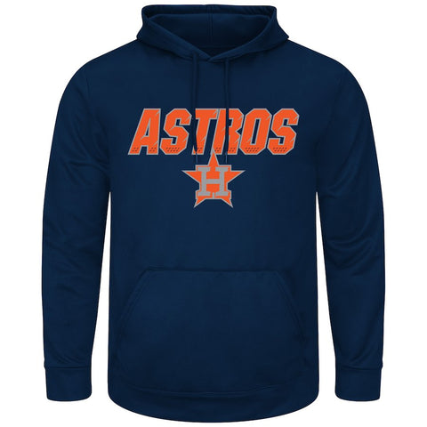 Houston Astros Majestic Synthetic Fleece Pullover Hoodie - Navy