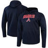 Atlanta Braves Majestic Synthetic Fleece Pullover Hoodie - Navy