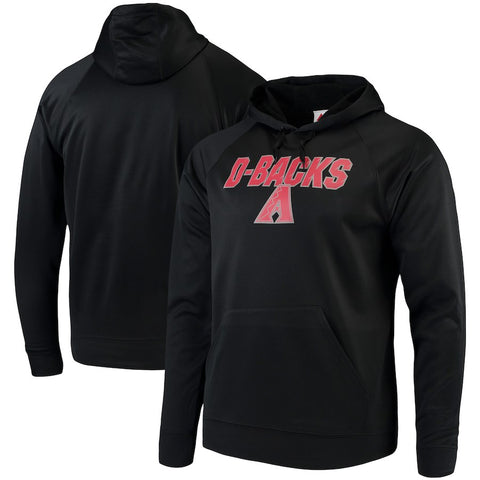 Arizona Diamondbacks Majestic Synthetic Fleece Pullover Hoodie - Black