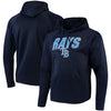 Tampa Bay Rays Majestic Synthetic Fleece Pullover Hoodie - Navy