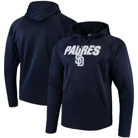 San Diego Padres Majestic Synthetic Fleece Pullover Hoodie - Navy