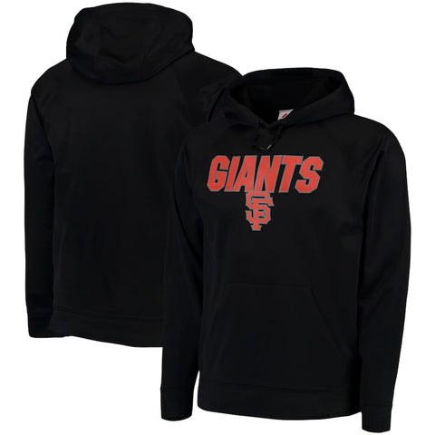 San Francisco Giants Majestic Synthetic Fleece Pullover Hoodie - Black