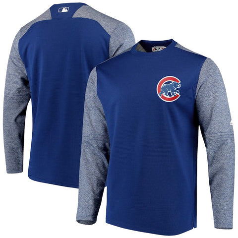 Chicago Cubs Majestic Authentic Collection On-Field Tech Fleece Pullover Sweatshirt