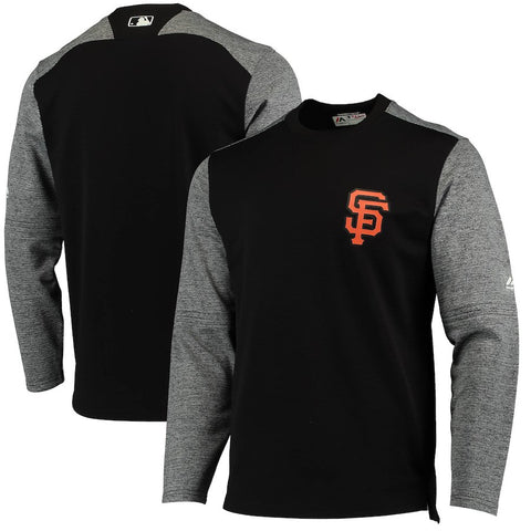 San Francisco Giants Majestic Authentic Collection On-Field Tech Fleece Pullover Sweatshirt - Black
