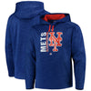New York Mets Majestic Authentic Collection Team Icon Streak Fleece Pullover Hoodie - Royal/Orange