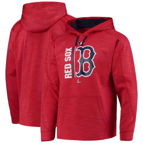 Boston Red Sox Majestic Authentic Collection Team Icon Streak Fleece Pullover Hoodie - Red/Navy
