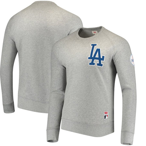 Los Angeles Dodgers Levi's Pullover Sweatshirt - Heathered Gray
