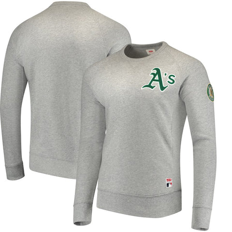 Oakland Athletics Levi's Pullover Sweatshirt - Heathered Gray