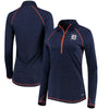 Detroit Tigers Majestic Women's Don't Stop Trying Half-Zip Pullover Jacket - Navy/Orange