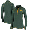 Oakland Athletics Majestic Women's Don't Stop Trying Cool Base Half-Zip Pullover Jacket - Green